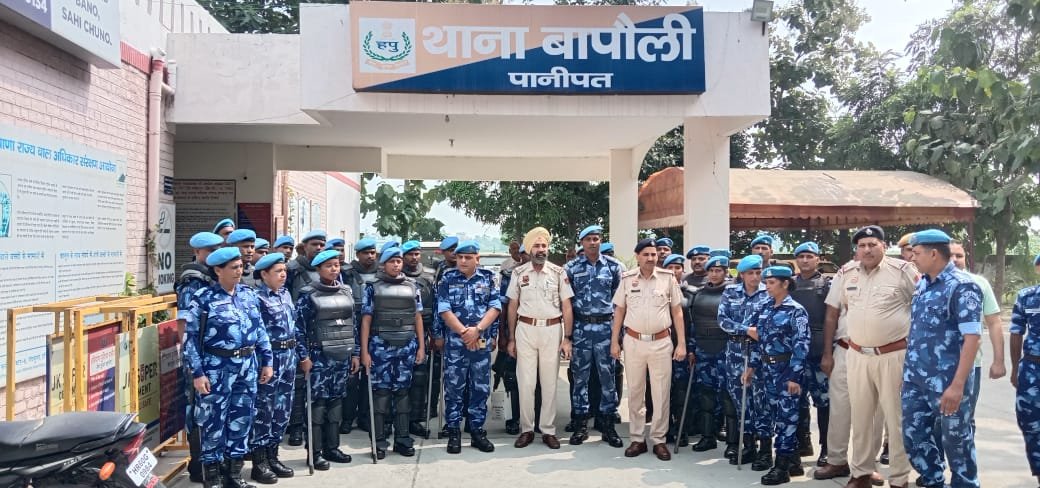 Rapid Action Force and Police flag march