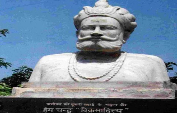 Statue of Hindu emperor Hemchandra Vikramaditya