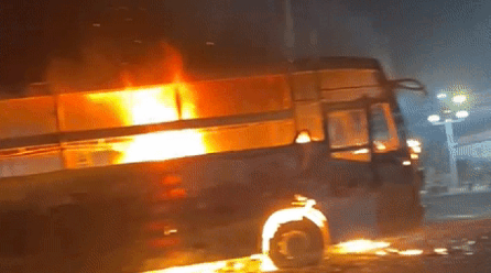 FIRE ON BUS