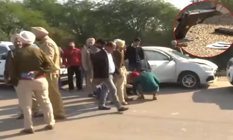 Police arrested 2 people along with the stolen vehicle in Mohali encounter case