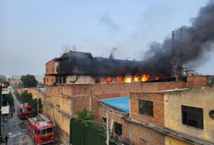 Huge fire broke out in handloom factory