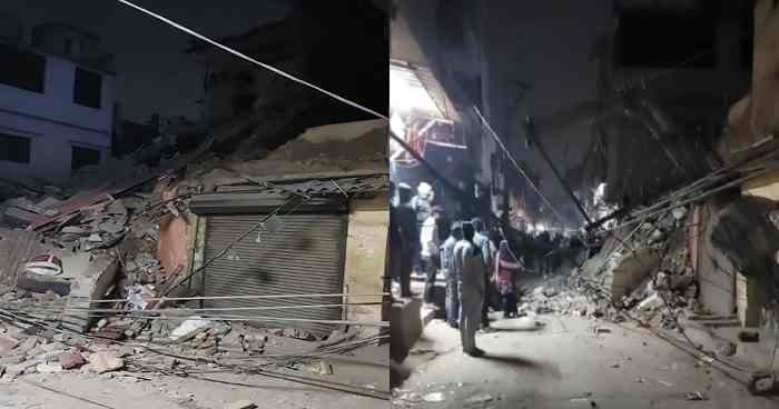 Three storey house collapsed in Faridabad