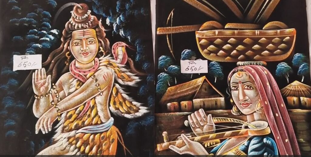 Kurukshetra में Rajasthan के शिल्पकार का कमाल, सोने के पानी से भगवान श्रीकृष्ण की पेंटिंग को आर्डर पर कर रहे तैयार, कीमत जान रह जाएंगे हैरान 2 चित्र 4