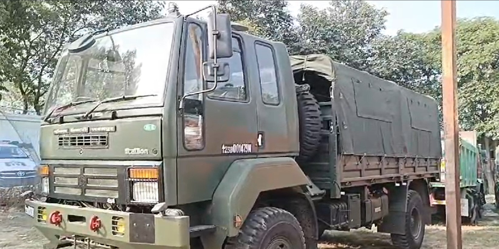 dead body in army vehicle