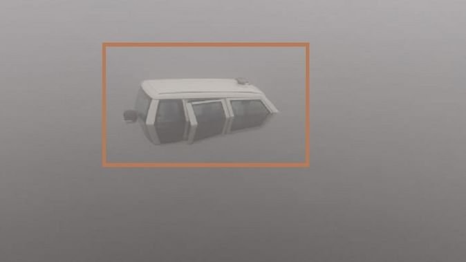 Police station incharge's car landed