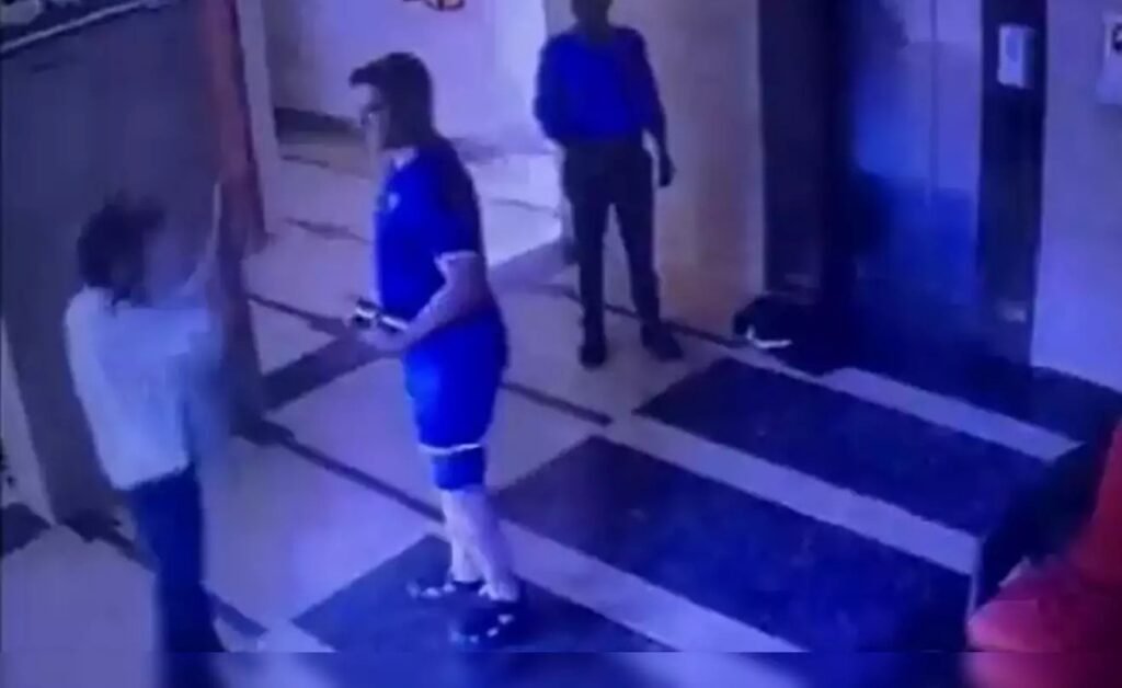 gurugram man slaps security guard liftman after being rescued within minutes from stuck lift
