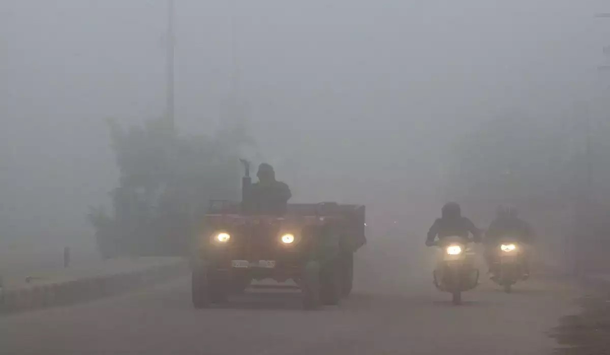 Due to dense fog and cold in Haryana