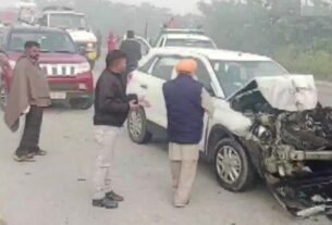 One dead, 3 injured in road accident