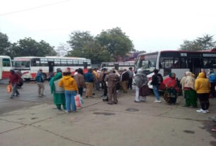 Kilometer scheme drivers create ruckus at roadways bus depot in Sonipat