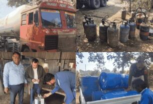 Gas-oil theft busted from a tanker running at a dhaba