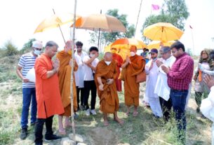 The country's first Buddhist monastery is being built in Yamunanagar