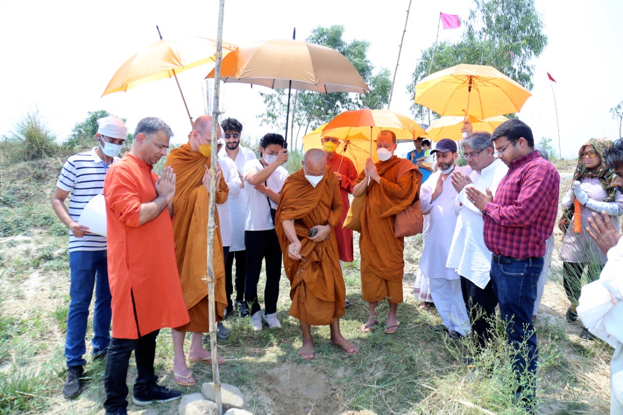 The country's first Buddhist monastery is being built in Yamunanagar