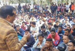 Today about 600 youth joined the district office of the electricity department of Rohtak