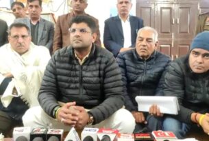 Deputy CM Dushyant Chautala hits out against Congress