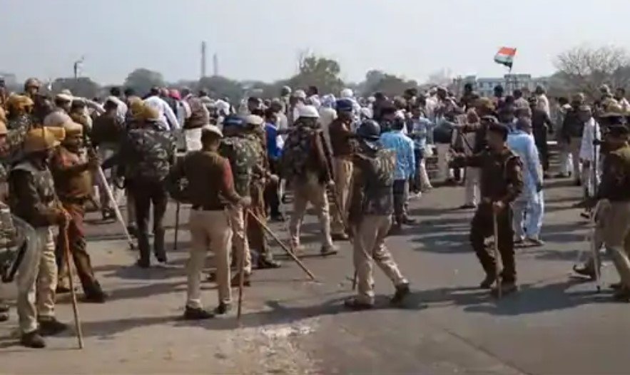 Farmers blocked KGP Expressway in Faridabad