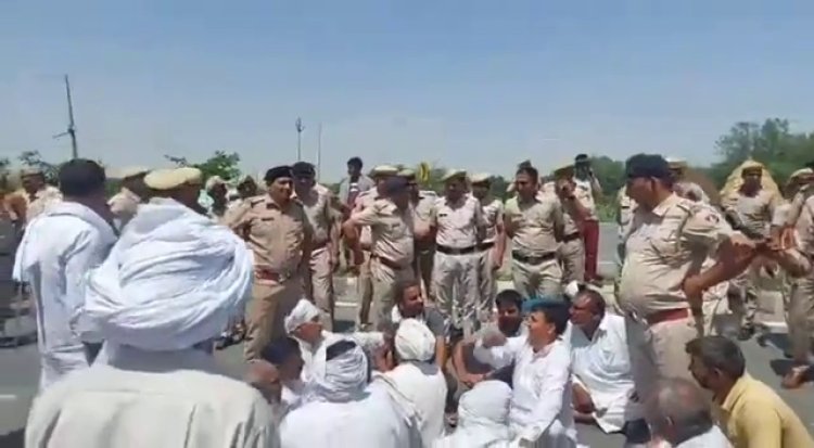 Angry farmers blocked the Rohtak-Panipat highway