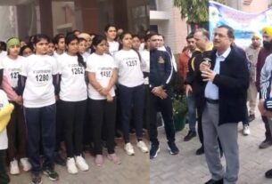 Quarter Marathon was held in DCRUST on Basant Panchami