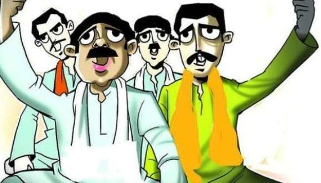 people surrounded Hodal police station and raised slogans against the police