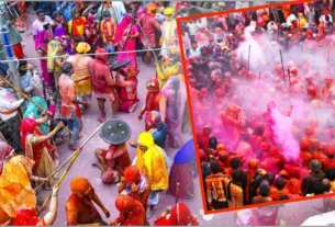 Celebration of Holi on the land of Mathura