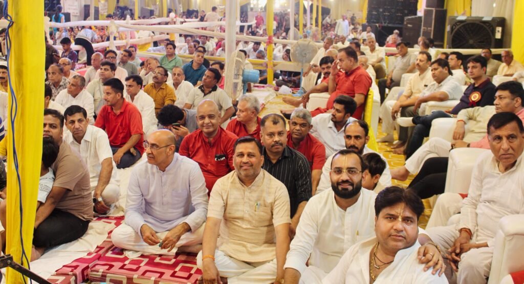 By pulling the chariot of Lord Krishna - 3