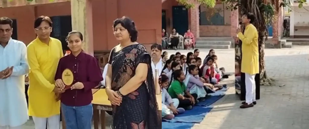 Lakhdata Seva Samiti ने गवर्नमेंट गर्ल्स स्कूल के 60 बच्चों को Trophy-Medal देकर किया सम्मानित 2 Lakhdata Seva Samiti honored 60 children - 2
