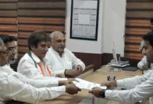 Congress candidate from Gurugram Raj Babbar filed nomination papers