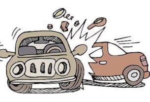 fierce collision between two cars