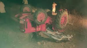 A young man died after a tractor overturned