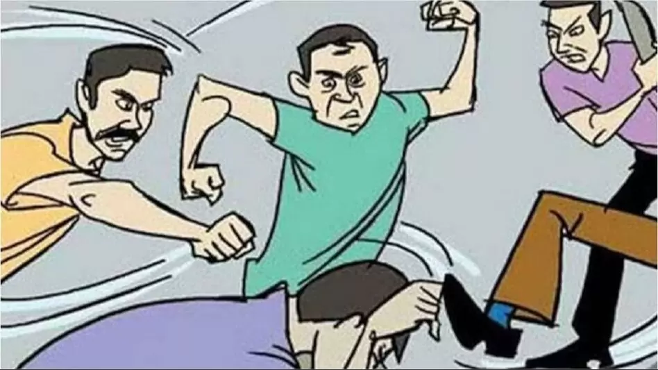 advocate and father beaten up