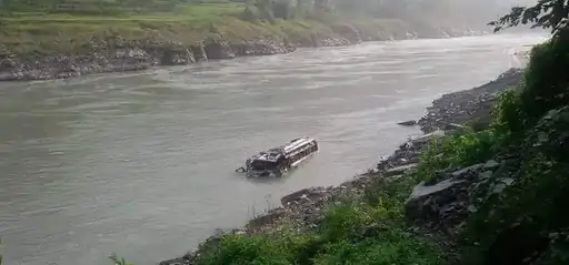 Landslide due to heavy rain in Nepal