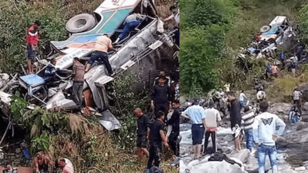 Bus full of passengers fell into ditch in Uttarakhand