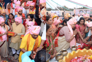 Kavita Jain laid the foundation stone of Mahalaxmi Boon Shri Agrasen Dham
