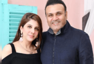 Virender Sehwag and Aarti Ahlawat