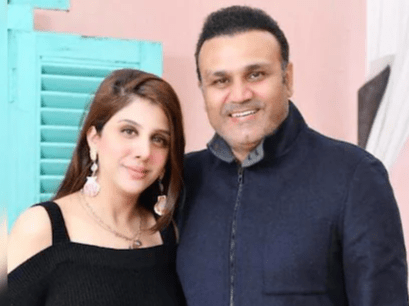 Virender Sehwag and Aarti Ahlawat