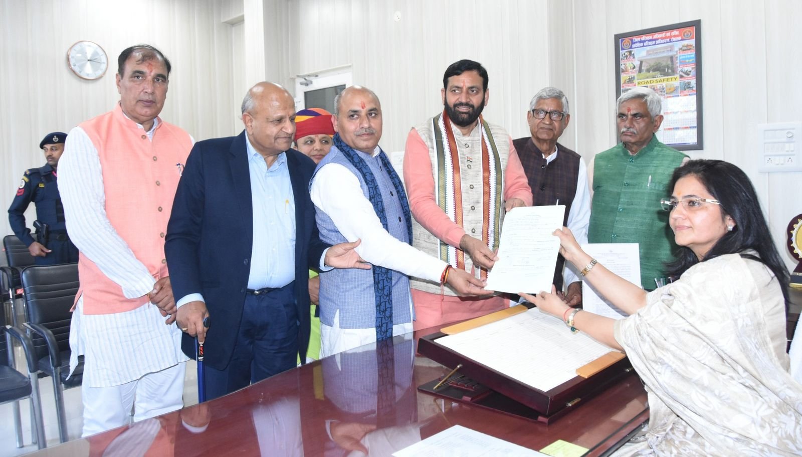 Rohtak: BJP mayor candidate Ram Avtar Balmiki filed nomination papers today, CM Naib Singh was present