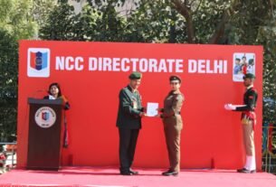 Delhi: Monica Sharma awarded the Best ANO Award, honored by Major General Sanjay P Vishwasrao