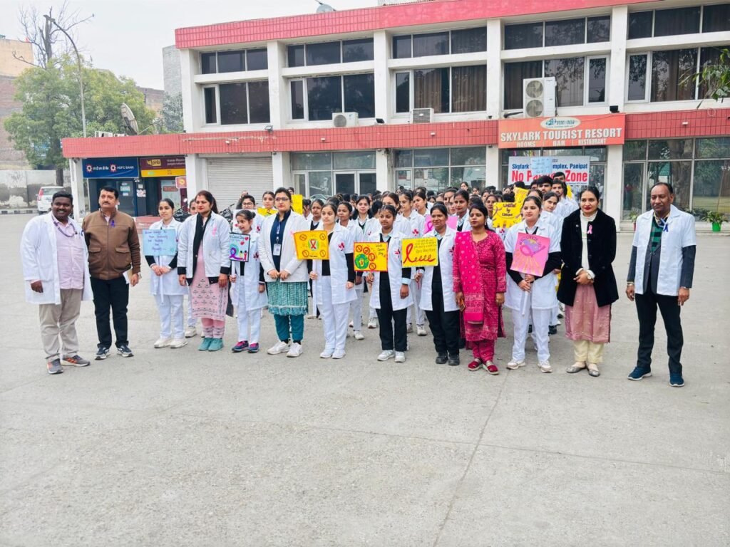 Panipat में विश्व कैंसर दिवस पर जागरूकता रैली का आयोजन, डॉ. प्रेम कैंसर अस्पताल ने कैंसर के लक्षणों और बचाव पर दिया महत्वपूर्ण संदेश 4 WhatsApp Image 2025 02 05 at 11.28.09 AM