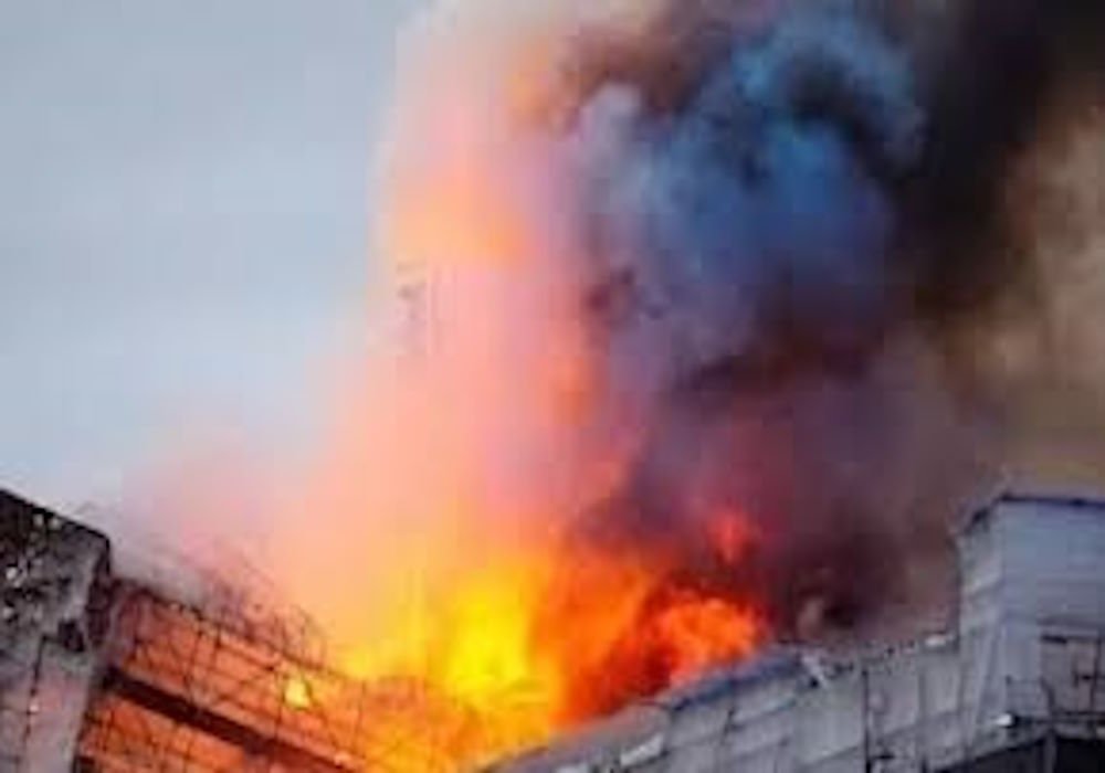 Sonipat: A huge fire broke out in a tyre factory in Ramnagar, Ganaur, workers ran away to save their lives