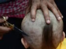 Rewari, Haryana, the police publicly paraded the criminal who demanded ransom and also made him shave his head