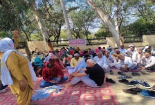 Bhiwani: Jan Nyaya Morcha's indefinite strike continues due to non-arrest of the accused in the rape case, warning of hunger strike after Holi