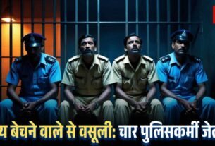 चाय बेचने वाले से वसूली चार पुलिसकर्मी जेल में