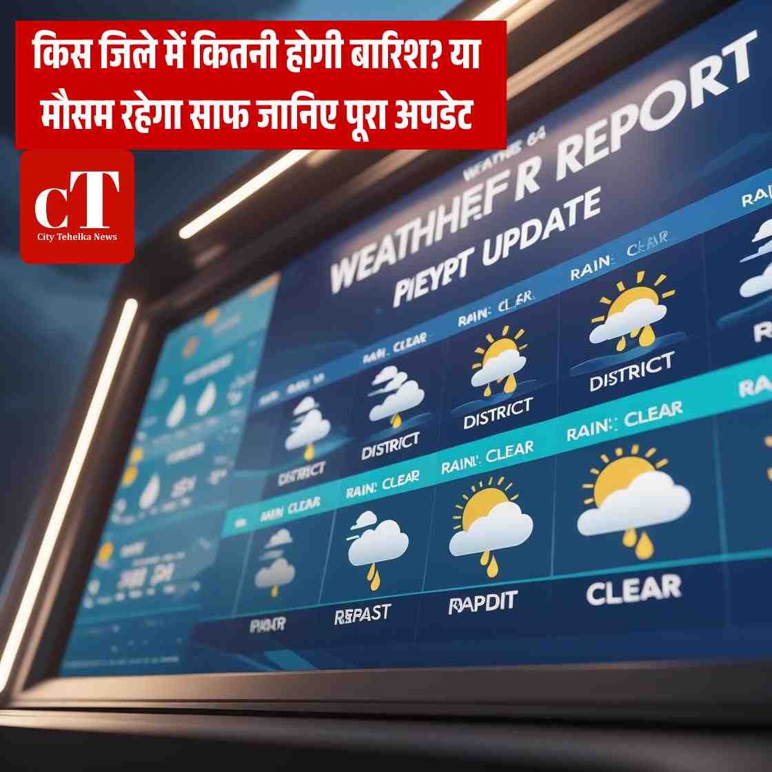 किस जिले में कितनी होगी बारिश या मौसम रहेगा साफ जानिए पूरा अपडेट