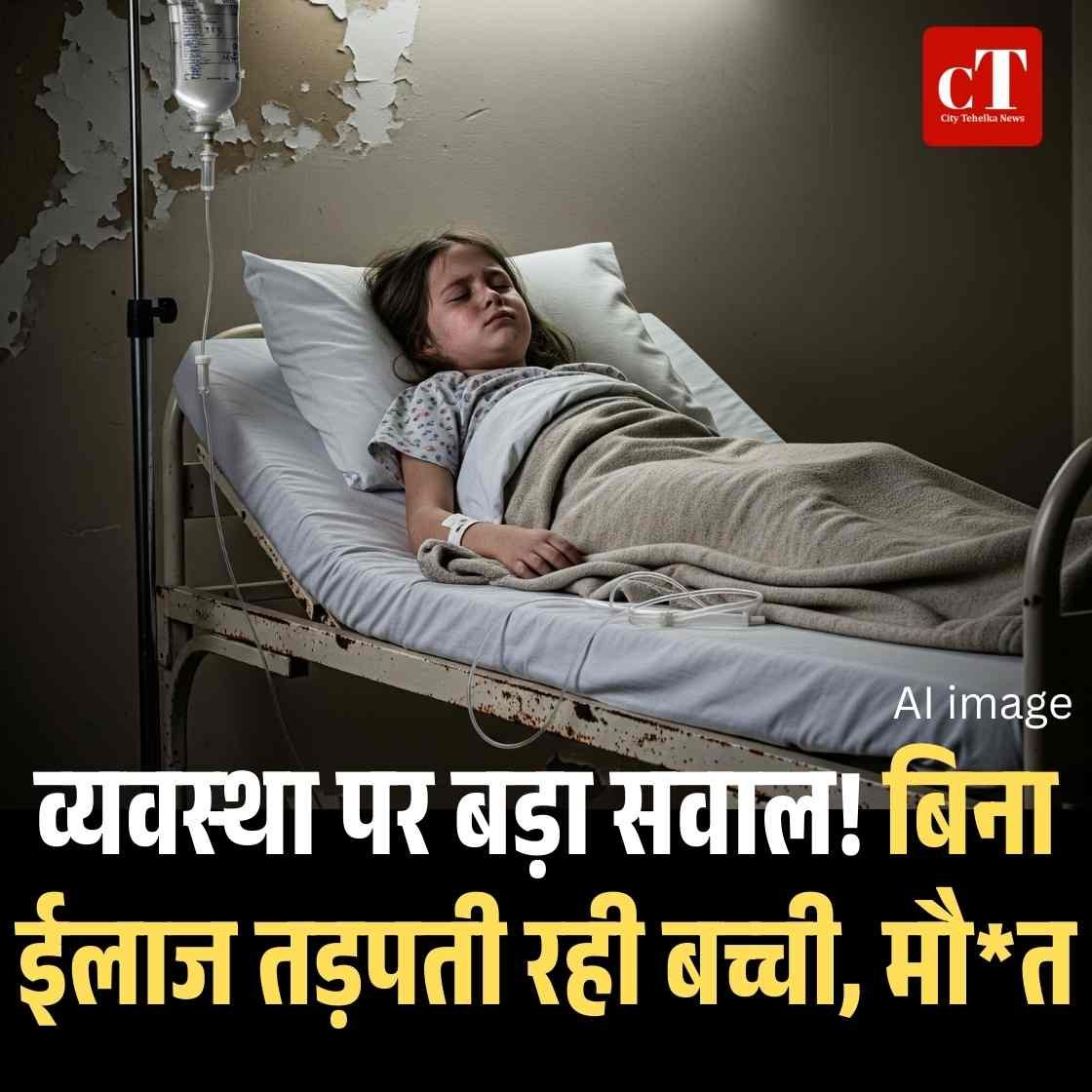 व्‍यवस्‍था पर बड़ा सवाल! बिना ईलाज तड़पती रही बच्ची,  मौत