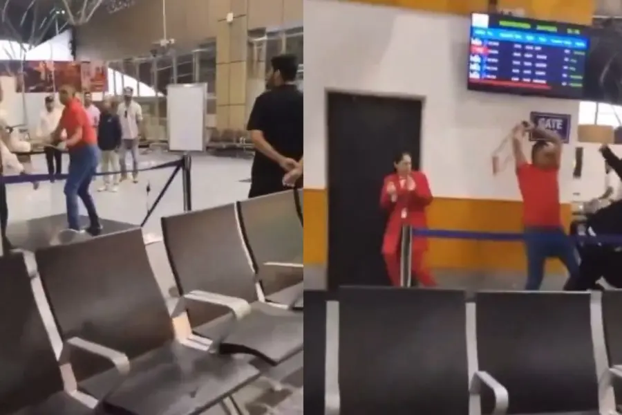 श्रीनगर एयरपोर्ट पर आर्मी अफसर का हंगामा, स्टाफ की कुटाई :एक की रीढ़ की हड्डी टूटी, दूसरे का जबड़ा; बेहोश हुए स्टॉफ को लातों से मारता रहा 5 spicejet jpg